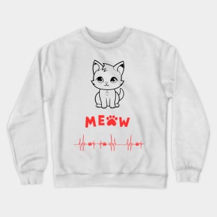 Cat meow Crewneck Sweatshirt